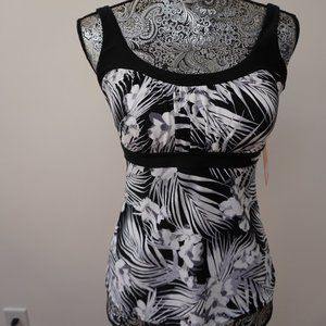 ZeroXposur Print UPF 30+ Tankini Top